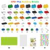 Sinpedex Building Blocks on Wall or Table: 8PCS 20x10 Inch Self Adhesive Baseplates 572 PCS Bricks Compatible with All Major Brands - DIY Fun Creative Build on Wall and Desk view 3