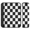 2 Pack Seatbelt Covers Seat Belt Cover Pad for Adults Boys Girls Car Seat Strap Covers Pads Cushion Universal Shoulder Strap Pad Protector for Backpack Camera Bag 10x7.7 Inch Checkered Black and White view 1