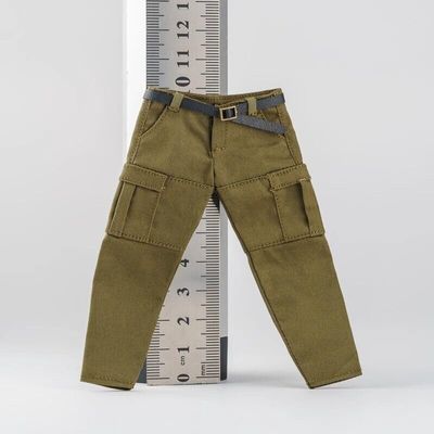 1/12 Scale Male Soldier Vest Pants Model for 6'' 7'' Strong Figure WWE Adam MUFF (Army Green Pants)