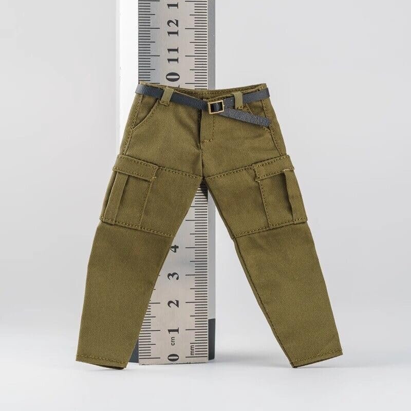1/12 Scale Male Soldier Vest Pants Model for 6'' 7'' Strong Figure WWE Adam MUFF (Army Green Pants)