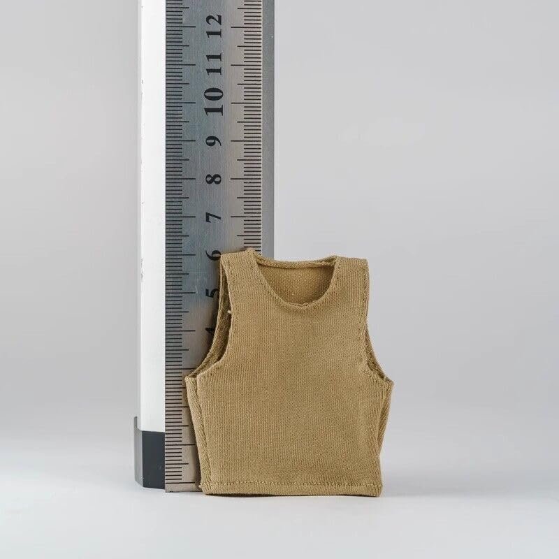 1/12 Scale Male Soldier Vest Pants Model for 6'' 7'' Strong Figure WWE Adam MUFF (Khaki Vest)