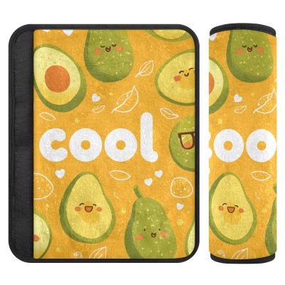 2 Pack Seatbelt Covers Seat Belt Cover Pad for Adults Boys Girls Car Seat Strap Covers Pads Cushion Universal Shoulder Strap Pad Protector for Backpack Camera Bag 10x7.7Inch Avocados Cool Orange