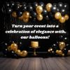 100pcs Pack, Free Balloon Knotter, Premium Metallic Latex Balloons - Perfect for Birthday, Wedding, Party Decor, and Events - Shiny, Durable, Photography check-in background. (Metallic Black 100pcs) view 4