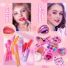 Beayuck Kids Makeup Kit for Girls - Girls Makeup Kit Toys, Real Washable Cosmetic Set with Storage Case, Kids Play Makeup Set for Christmas Birthday Gift 3 4 5 6 8 10 11 12+ Years Old, Pink view 4
