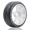 102mm 1/8 RC On-Road tire and Hard nylon Plastic wheels Ultra abrasion resistant set 17mm Hex For 1/7 1/8 HPI VRX WR8 HSP Hobao Kyosho ARRMA Redcat Losi KM C3 CNE W10 (White) view 3
