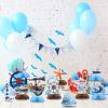 12Pcs Nautical Party Supplies Cruise Ship Birthday Honeycomb Centerpieces for Ocean Party Decorations Ship Theme Table Honeycomb for Ocean Cruise Liner Nautical Theme Birthday Baby Shower Party Favors view 4