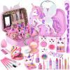 Beayuck Kids Makeup Kit for Girls - Girls Makeup Kit Toys, Real Washable Cosmetic Set with Storage Case, Kids Play Makeup Set for Christmas Birthday Gift 3 4 5 6 8 10 11 12+ Years Old, Light Pink view 1
