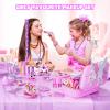 Beayuck Kids Makeup Kit for Girls - Girls Makeup Kit Toys, Real Washable Cosmetic Set with Storage Case, Kids Play Makeup Set for Christmas Birthday Gift 3 4 5 6 8 10 11 12+ Years Old, Light Pink view 3