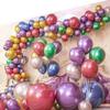100pcs Pack, Free Balloon Knotter, Premium Metallic Latex Balloons - Perfect for Birthday, Wedding, Party Decor, and Events - Shiny, Durable, Photography check-in background. (Metallic Purple 100pcs) view 1