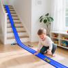 KETIEE Flex Tracks 16Ft for Kids: Flexible Race Car Ramp Track with 4 Small Racecars and 8 Suction Cups Compatible with Diecast 1/64th Cars, Rolls Up Portable Racetrack for Ages 3 & Up view 2