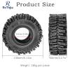 2.2 Crawler Tires  1/10 RC Crawler Mud Terrain Super Grip Soft Rubber Tyre for RC CrawlersOD 130mm x 55mm2.2 Mud Tires Compatible with Traxxas TRX4, Axial SCX10, 90047, D90, TF2, Tamiya CC01 (4pcs) view 2