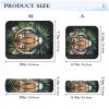 2 Pack Seatbelt Covers Seat Belt Cover Pad for Adults Boys Girls Car Seat Strap Covers Pads Cushion Universal Shoulder Strap Pad Protector for Backpack 10x7.7Inch Tiger Head Tropical Palm Leaves view 3