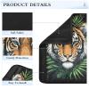 2 Pack Seatbelt Covers Seat Belt Cover Pad for Adults Boys Girls Car Seat Strap Covers Pads Cushion Universal Shoulder Strap Pad Protector for Backpack 10x7.7Inch Tiger Head Tropical Palm Leaves view 4