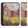 2 Pack Seatbelt Covers Seat Belt Cover Pad for Adults Boys Girls Car Seat Strap Covers Pads Cushion Universal Shoulder Strap Pad Protector for Backpack Camera Bag 6.5 Inch Farmhouse Chicken Roasters view 1