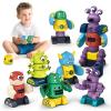 Cooldele STEM Magnetic Robot Building, Toys for Kids 3 4 5 6 7 8, Transformable Stacking Bots with Storage Box, Creative Learning Christmas and Birthday Gifts for Boys Girls 3-8 view 1