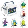 Cooldele STEM Magnetic Robot Building, Toys for Kids 3 4 5 6 7 8, Transformable Stacking Bots with Storage Box, Creative Learning Christmas and Birthday Gifts for Boys Girls 3-8 view 2