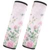2 Pack Seatbelt Covers Seat Belt Cover Pad for Adults Boys Girls Car Seat Strap Covers Pads Cushion Universal Shoulder Strap Pad Protector 10x7.7 Inch Pink Spring Roses and Dragonfly Butterfly view 2