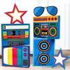 Weekgrat 7 Pcs Large 80s 90s Party Decorations Hip Hop Boombox Box Set view 1