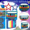 Weekgrat 7 Pcs Large 80s 90s Party Decorations Hip Hop Boombox Box Set view 3