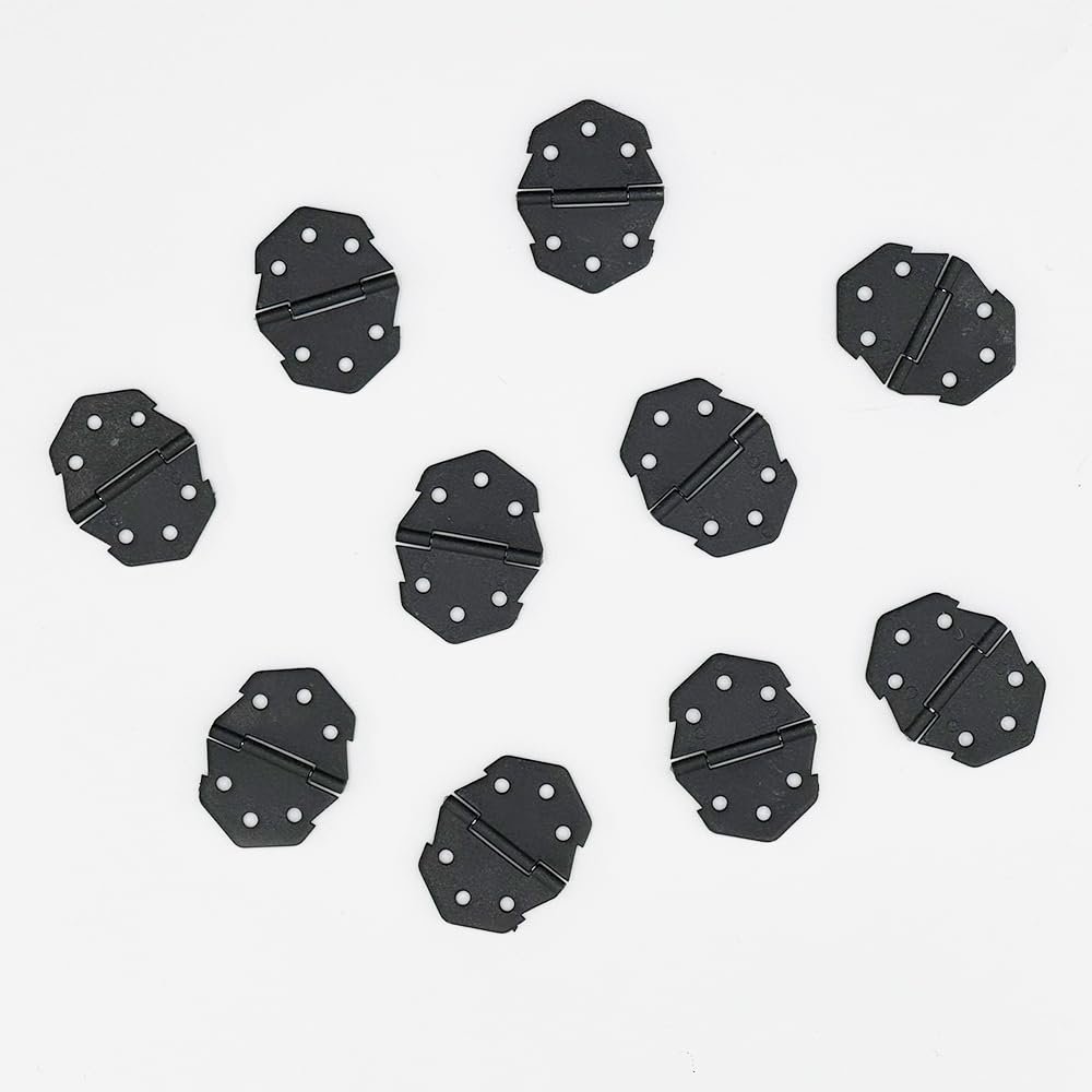 10PCS RC Plane Pinned Nylon Hinges for RC Airplane Helicopter Aircraft DIY Model Plane Parts (Black)