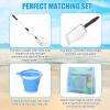 5 PCS Shelling Tools for Beach Include 2 PCS Seashell Bag, Mesh Sand Sifter Shovel, Foldable Beach Bucket & Shell Scooper with Extra Long Adjustable Handle, Adult Kids Summer Beach Toys view 2