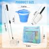 5 PCS Shelling Tools for Beach Include 2 PCS Seashell Bag, Mesh Sand Sifter Shovel, Foldable Beach Bucket & Shell Scooper with Extra Long Adjustable Handle, Adult Kids Summer Beach Toys view 3