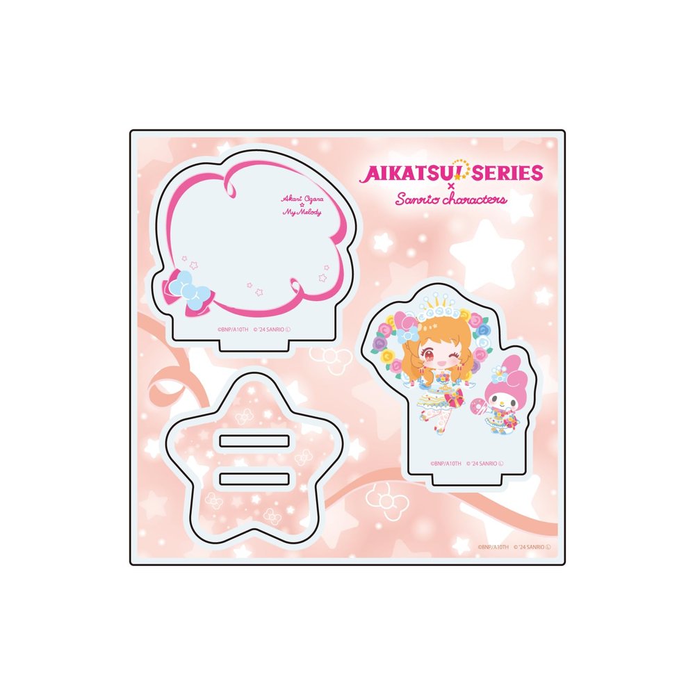 Aikatsu! Series x Sanrio Characters 02 Akari Ozora x My Melody [Mini Character Illustration] Acrylic Stand Plate