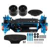 1/10 Car Frame Aluminum Alloy Fiber Frame Kit Plastic Wheels Shock Absorbers for Tamiya TT01 RC Drift Car DIY Parts (A) view 1