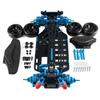 1/10 Car Frame Aluminum Alloy Fiber Frame Kit Plastic Wheels Shock Absorbers for Tamiya TT01 RC Drift Car DIY Parts (A) view 2