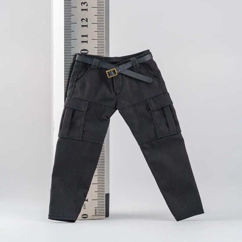 1/12 Scale Male Soldier Vest Pants Model for 6'' 7'' Strong Figure WWE Adam MUFF (Black Pants)