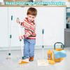 Coolplay 12pcs Mop and Cleaning Toys Set Kids Toddlers Pretend Play Broom Set, Detachable Broom Mop Dustpan for Kids Girl Toys view 3