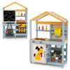 GLACER 2-in-1 Dual-Side Mud Kitchen, Fir Wood Play Kitchen & Grocery Playset w/Blackboard, Storage Bag, Cooking Accessories, Outdoor Kitchen Playset Gift for Kids 3+ view 1