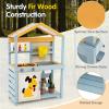 GLACER 2-in-1 Dual-Side Mud Kitchen, Fir Wood Play Kitchen & Grocery Playset w/Blackboard, Storage Bag, Cooking Accessories, Outdoor Kitchen Playset Gift for Kids 3+ view 4