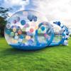 10FT Inflatable Bubble House Dome for Kids, Clear PVC Inflatable Bubble House Tent with Tunnel, Bubble Balloon House with 750W Air Blower, 600W Air Pump Inflatable Dome for Party-05 view 1