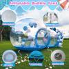 10FT Inflatable Bubble House Dome for Kids, Clear PVC Inflatable Bubble House Tent with Tunnel, Bubble Balloon House with 750W Air Blower, 600W Air Pump Inflatable Dome for Party-05 view 4