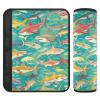 2 Pack Seatbelt Covers Seat Belt Cover Pad for Adults Boys Girls Car Seat Strap Covers Pads Cushion Universal Shoulder Strap Pad Protector for Backpack Camera Bag 10x7.7Inch Colorful Sharks Green view 1