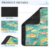 2 Pack Seatbelt Covers Seat Belt Cover Pad for Adults Boys Girls Car Seat Strap Covers Pads Cushion Universal Shoulder Strap Pad Protector for Backpack Camera Bag 10x7.7Inch Colorful Sharks Green view 4