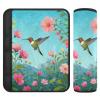 2 Pack Seatbelt Covers Seat Belt Cover Pad for Adults Boys Girls Car Seat Strap Covers Pads Cushion Universal Shoulder Strap Pad Protector for Backpack 10x7.7Inch Hummingbird Flower Leaf Mountain view 1