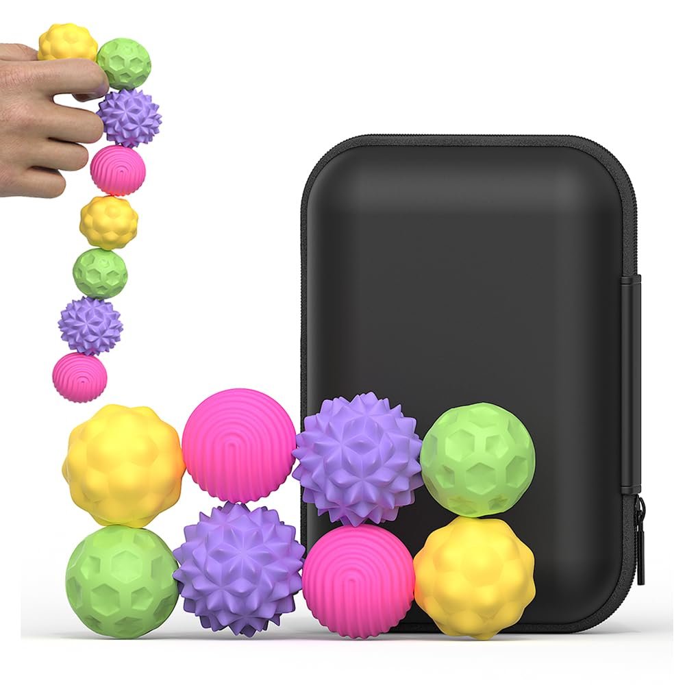FZChenrry Magnetic Fidget Balls Toys, Silicone Sensory Stress Relief Toy for Adults,Teens with Autism, Anxiety, ADHD, Fidget Magnets & Magnetic Toy Fun Gift