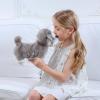 CU-MATE Interactive Plush Schnauzer Dog Toy,Companion Robot Dog Pets,Handmade Weighted Stuffed Animals,Electronic Toy with Walking/Barking/Wagging Tail/Talking view 3