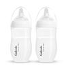 Gulicola Natural PP Baby Breastfeeding Bottles, Medium Flow Nipples (M), 3 Months +, White, 8 oz - 2pks view 1
