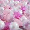 Heopeis Soft Plastic Ball Pit Balls and Stars for Ball Pits, 200pcs Cute Plastic Star Toy Balls for Kids, Baby Toddler 1-3 Birthday, Bounce House, Play Tent, Baby Pool Water Toys, Party view 2