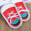ElevateTech 2Pcs Wooden Lacing Shoe Shoe Lace Practice Board Threading Lacing Shoes Training Board Tying Practice Learning Educational Fine Motor Skills (Red White) view 3