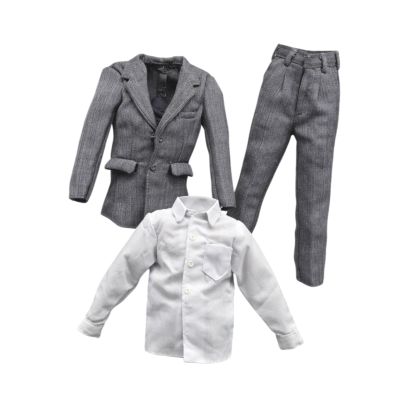 1/6 Scale Male Figure Doll Clothes,Costume Handmade Sturdy Fashion Full Suit Outfit for 12inch Male Dolls Figure Accessory, Jacket Pants Shirt