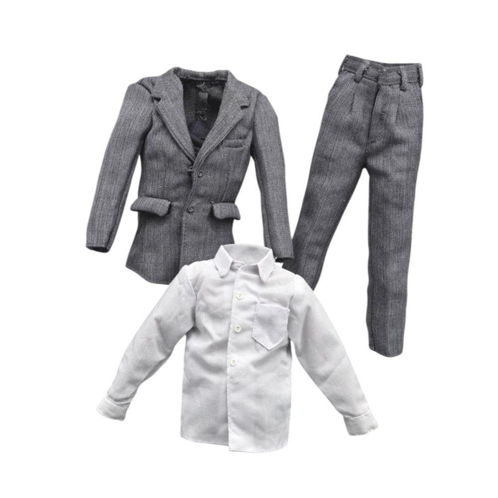 1/6 Scale Male Figure Doll Clothes,Costume Handmade Sturdy Fashion Full Suit Outfit for 12inch Male Dolls Figure Accessory, Jacket Pants Shirt