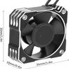 Edinstry Brushless Motor Cooling Fan 8.5V Motor Rocket 35mm 21000RPM Fit for 1/10 1/12 1/8 RC Sensored Motor Silver view 4