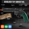 Revolver Toy Gun with 100 Soft Bullets,Gun Fidget Toy,Christmas Birthday Gifts for Boys Kids Adult Age 8+(Black) view 3