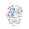 Aikatsu! Series x Sanrio Characters 05 Mio Minato x Little Twin Stars [Mini Character Illustration] Acrylic Stand Plate view 2