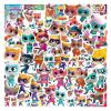 100pcs Cartoon Stickers for Water Bottles,Cute Funny Cartoon Character Cats Stickers Waterproof Vinyl Decals for Teens Laptops Luggage Journal Notebook Skateboard Phone view 1