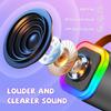 2026 Newest Mini Karaoke Machine for Kids Girls & Boys - Portable Bluetooth Speaker with 2 Wireless Microphones - Kids Birthday Gifts for Ages 4-10 - Kids' Instrument Accessories - Space Gray view 4